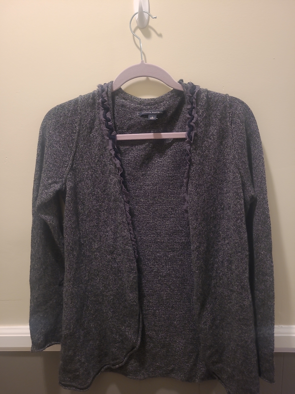 Banana Republic Open Cardigan Womens Small Lambswool Cashmere Corpcore Academia